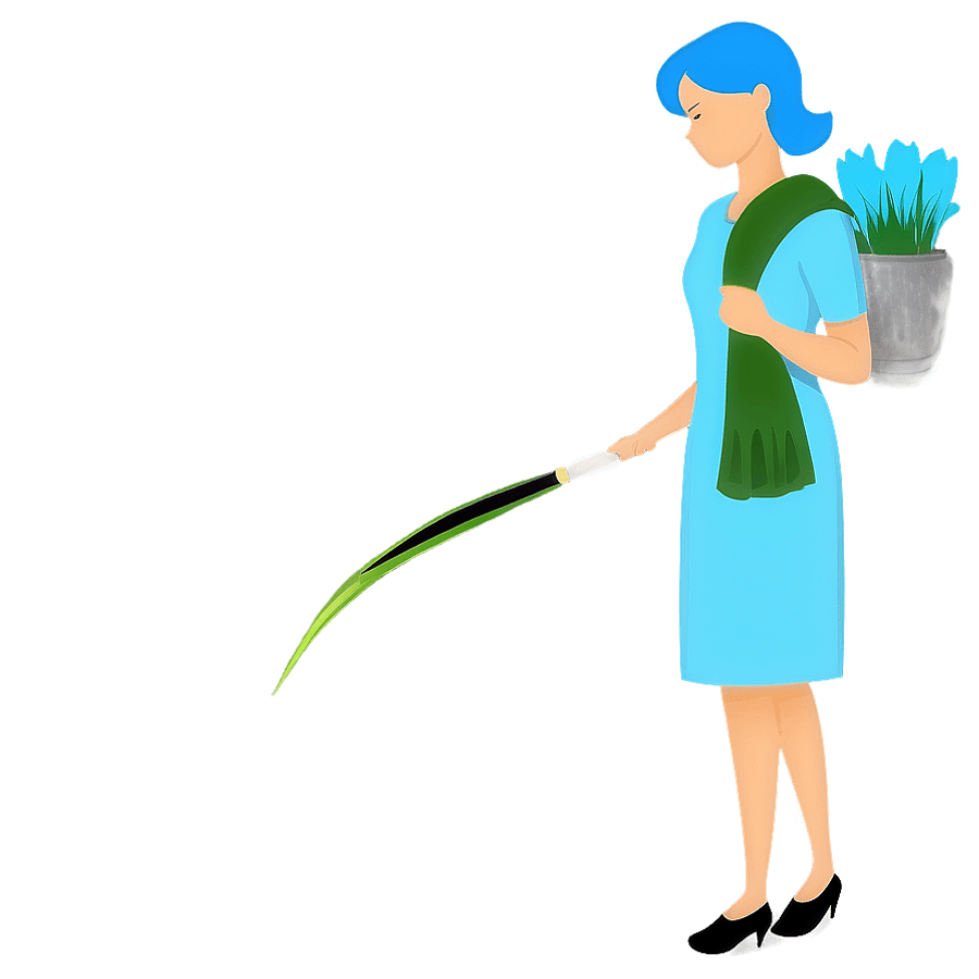 Eco-Friendly Cleaning Lady PNG tdf