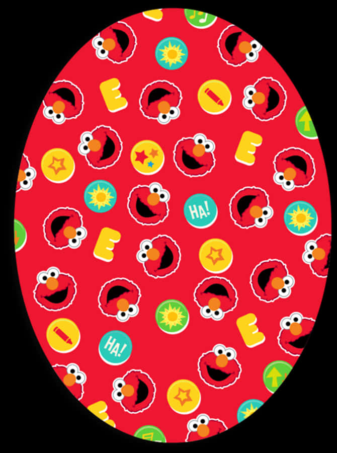 Elmo Pattern Red Background