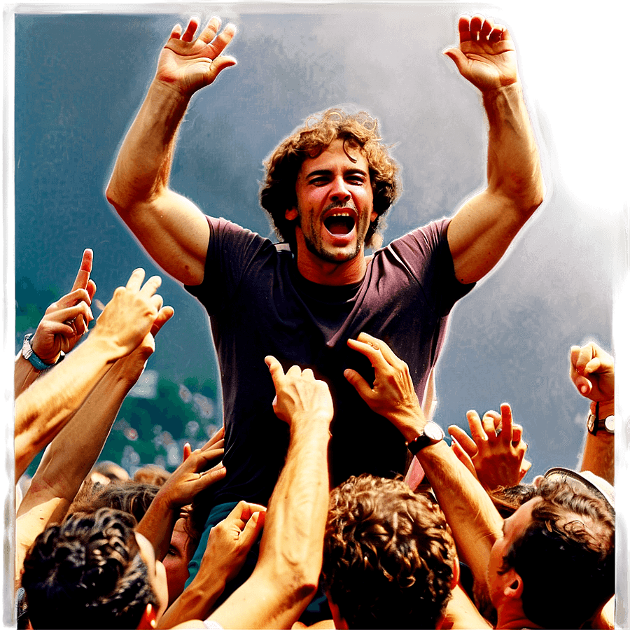 Woodstock Festival Crowdsurfing PNG yeb
