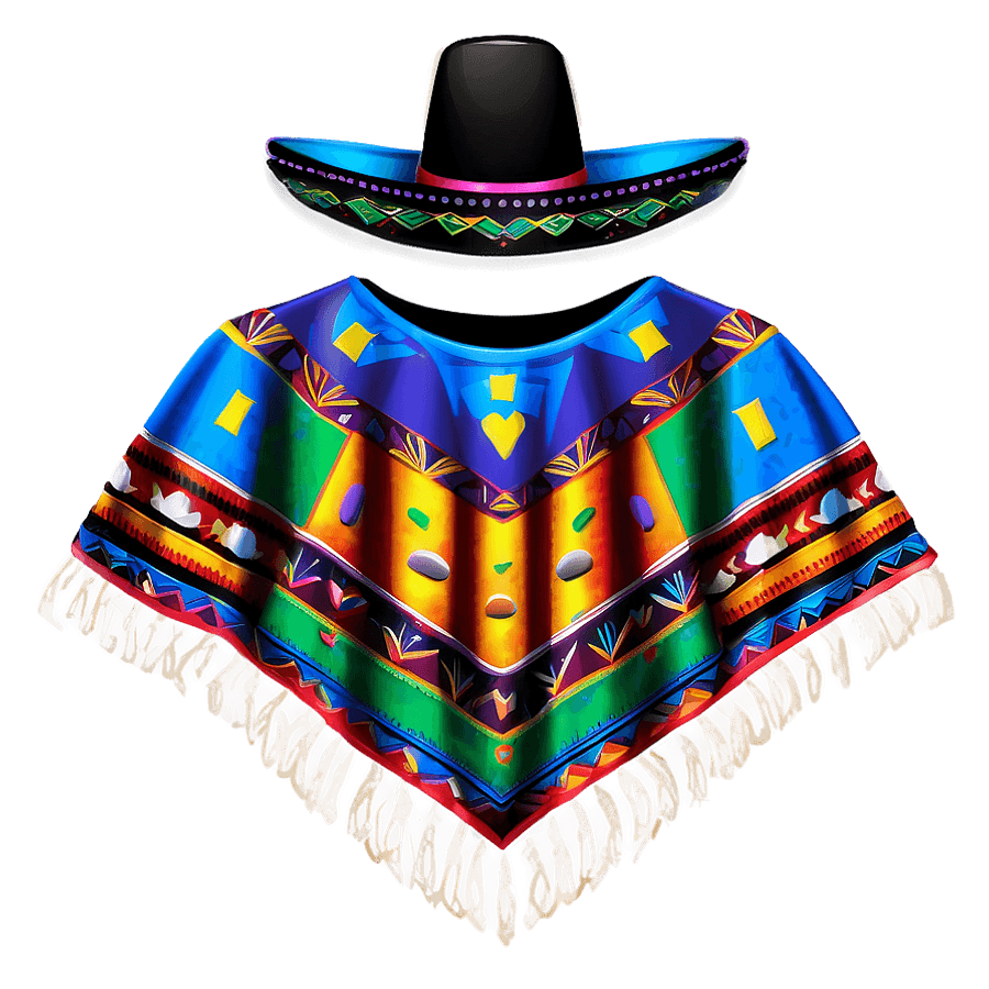 Mexican Poncho for Celebration PNG 06282024