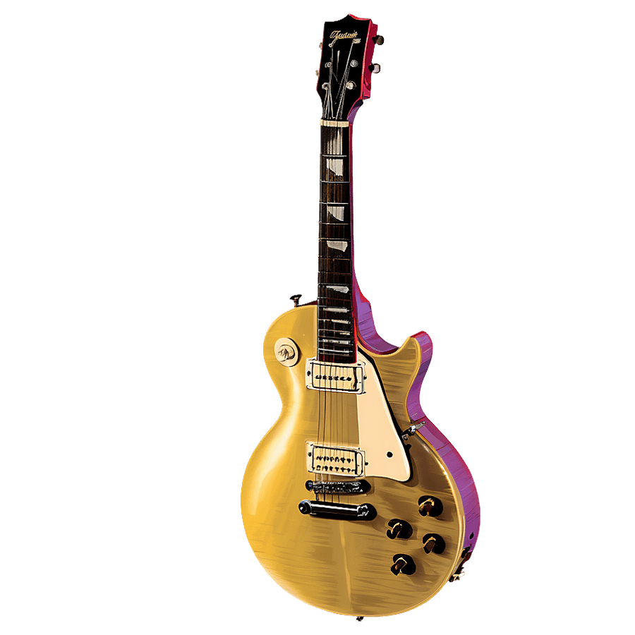 Les Paul Guitar Sketch PNG wmt70