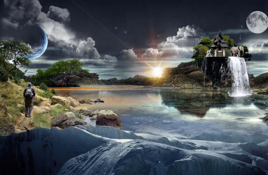 Unpaesaggio suggestivo di surrealismo