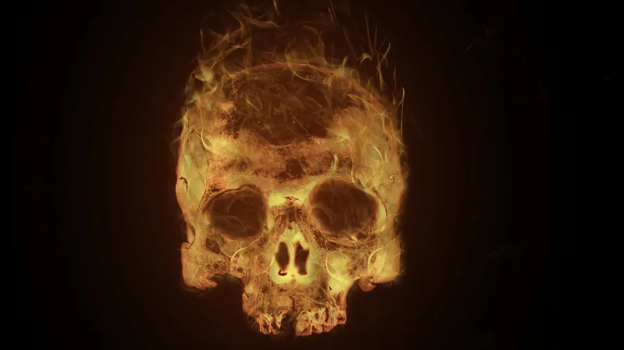 Flaming Skull