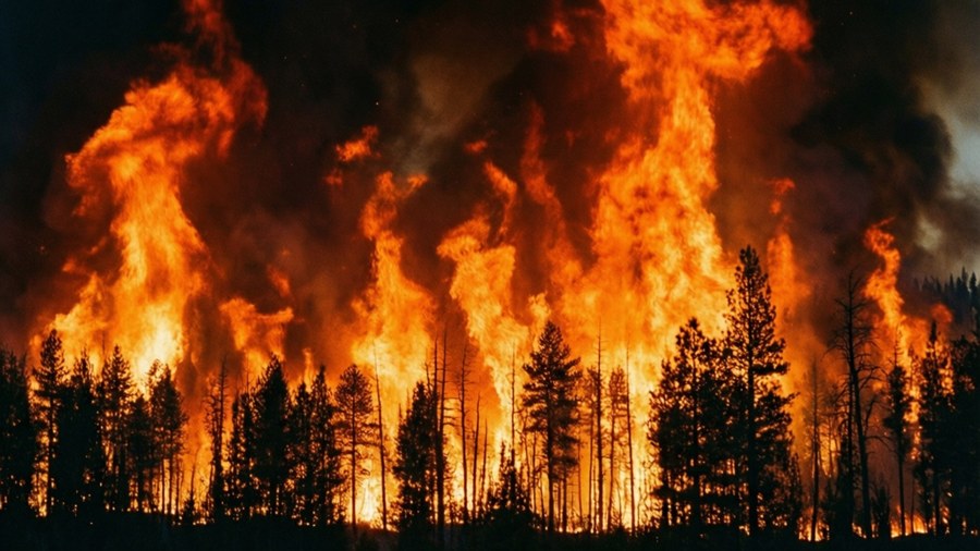 Episk skogsbrand Bakgrundsbilder