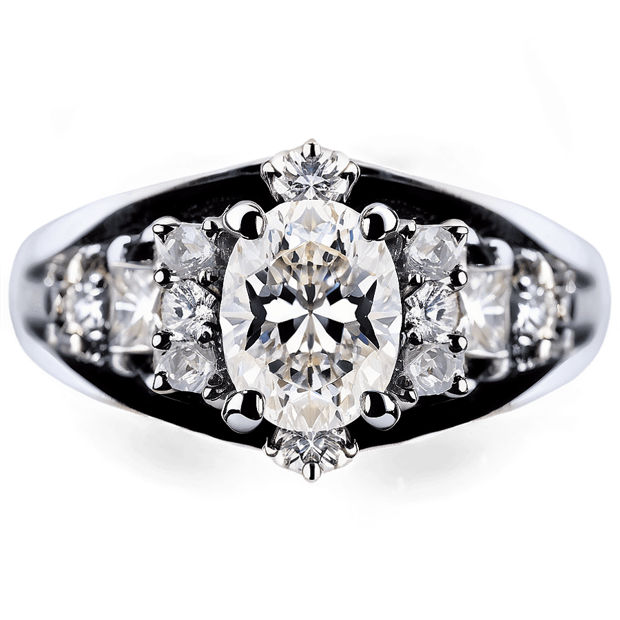 Oval Diamond Ring PNG yss