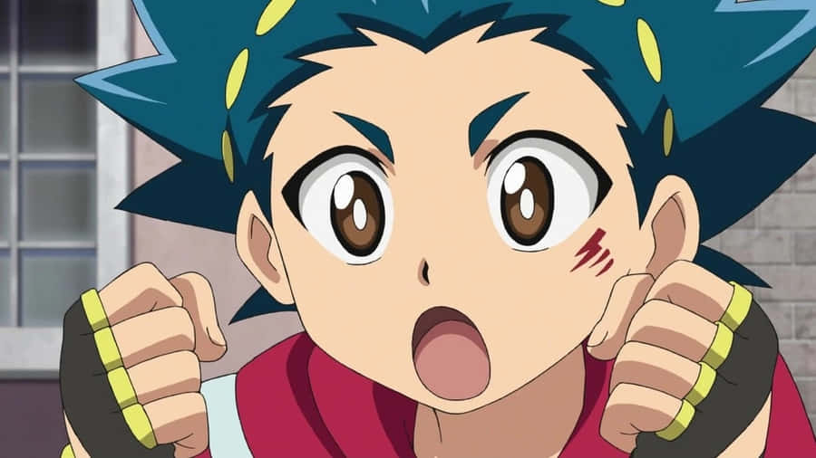 Aufgeregter Anime-Charakter Valt Aoi