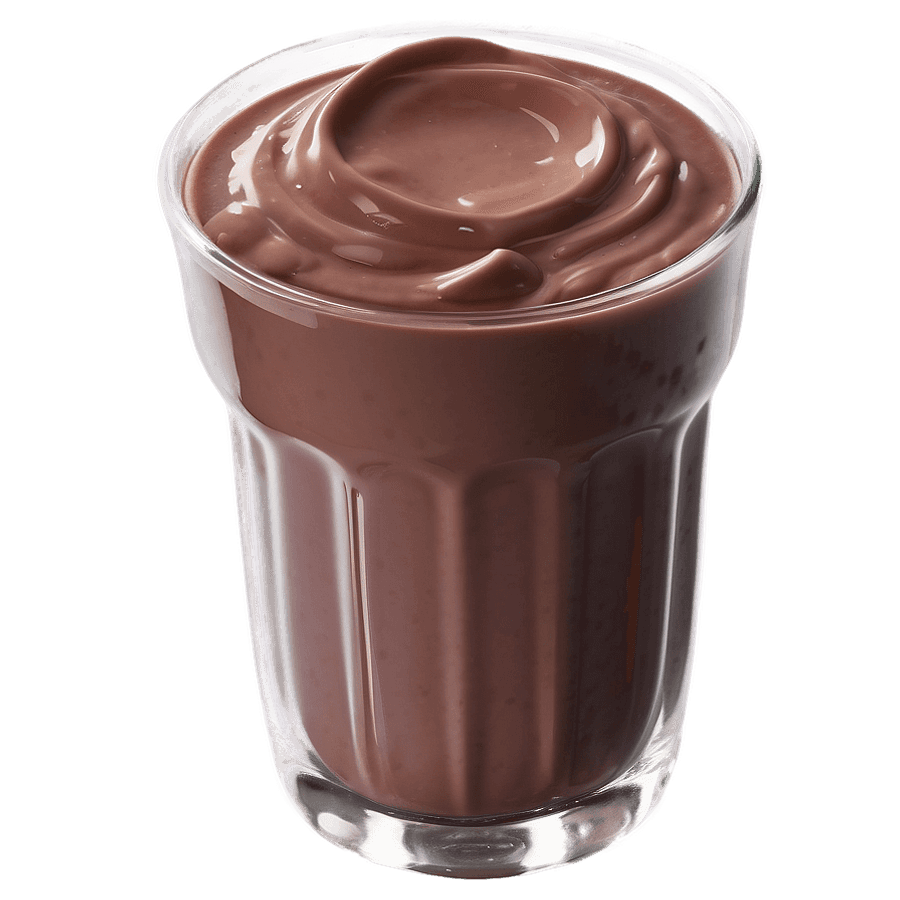Creamy Chocolate Milk Glass PNG pow