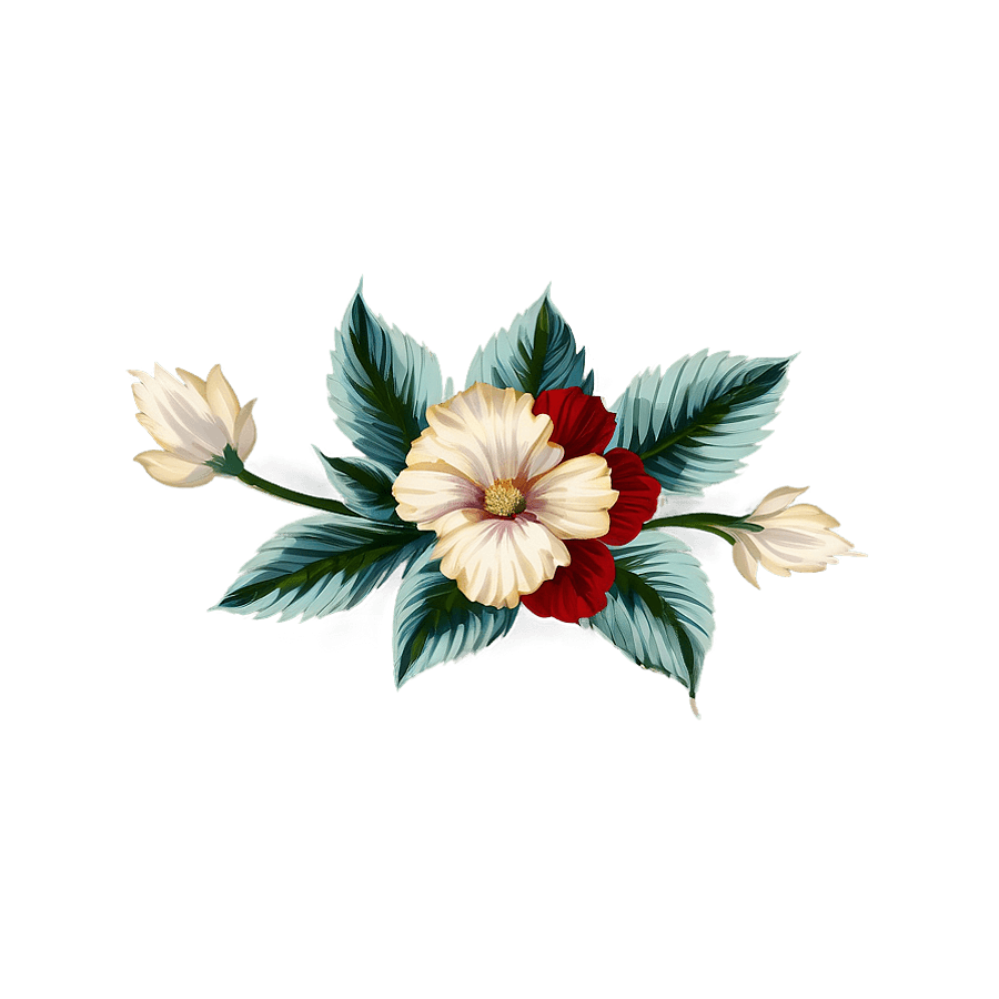 Vintage Floral Pattern PNG mxj36