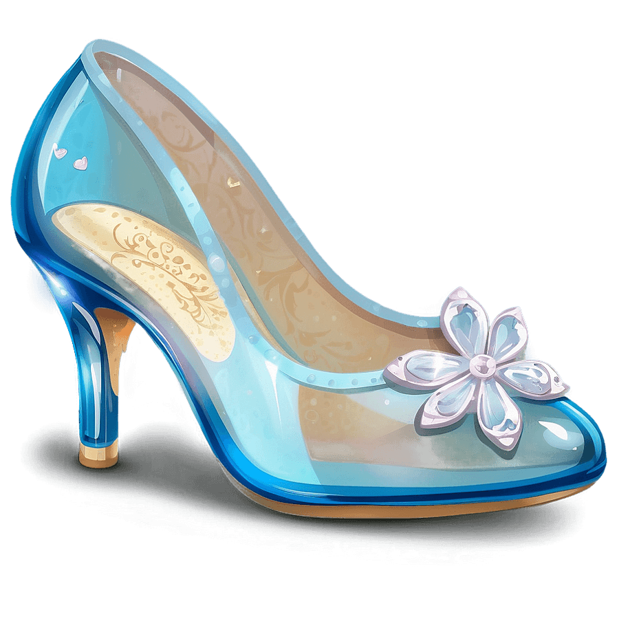 Glass Cinderella Heel PNG 3