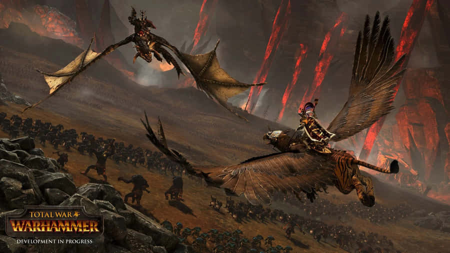 Krigere på kæmpe ørne 1920x1080 Total War Warhammer Baggrund