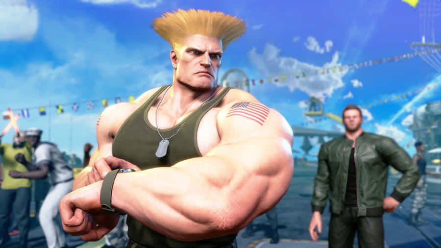 Street Fighter Guile em Posição de Poder