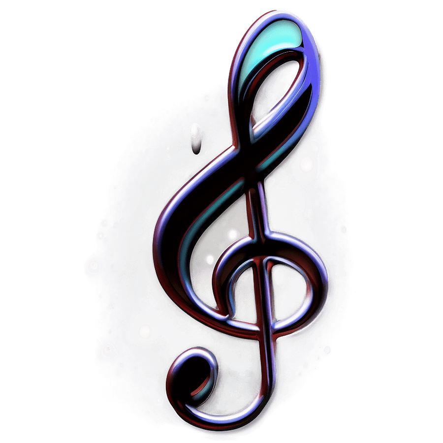 Treble Clef with Stars PNG 05252024