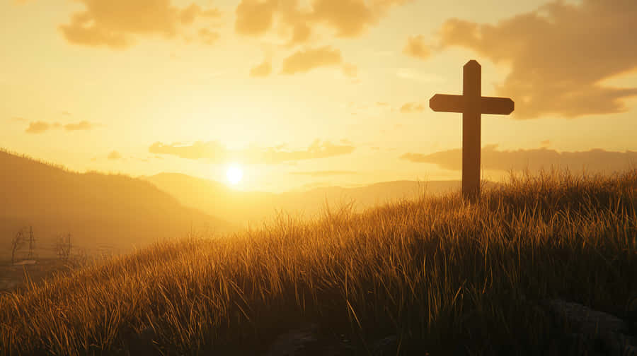 Kors, Solnedgang, Kristendom, Tro, Jesus, Håp, Bønn, Landskap, Høyde