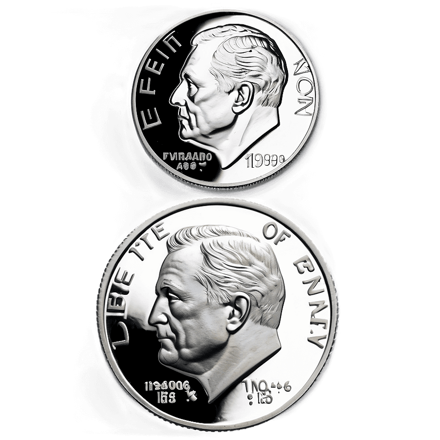 Roosevelt Dime Design PNG 47