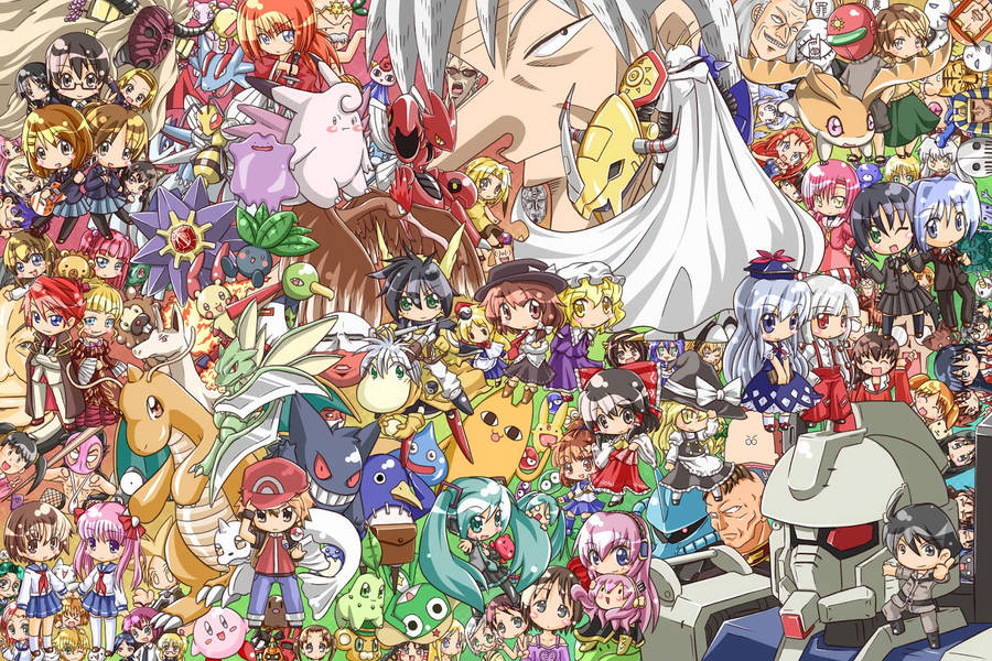 Allesüßen Chibi Manga-Charaktere