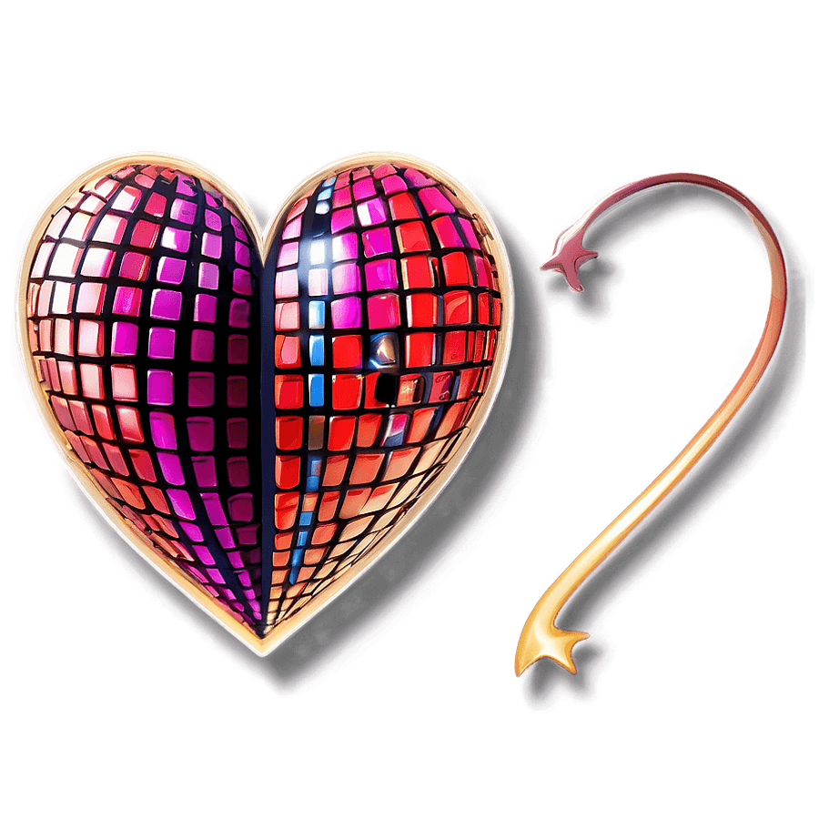 Y2K Heart Background PNG 06112024