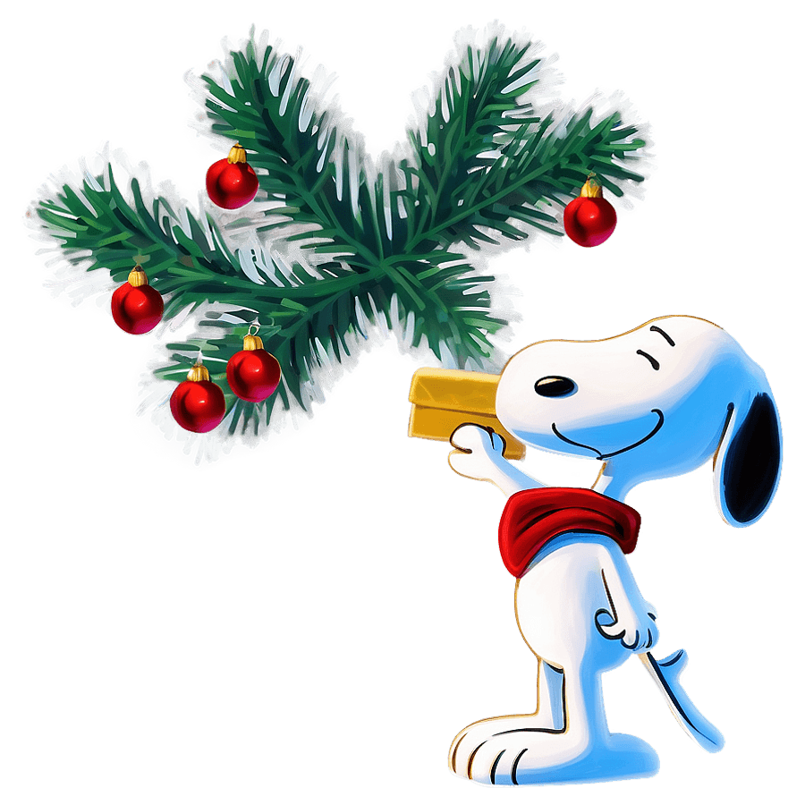 Snoopy's Heartfelt Christmas Gift PNG 05232024