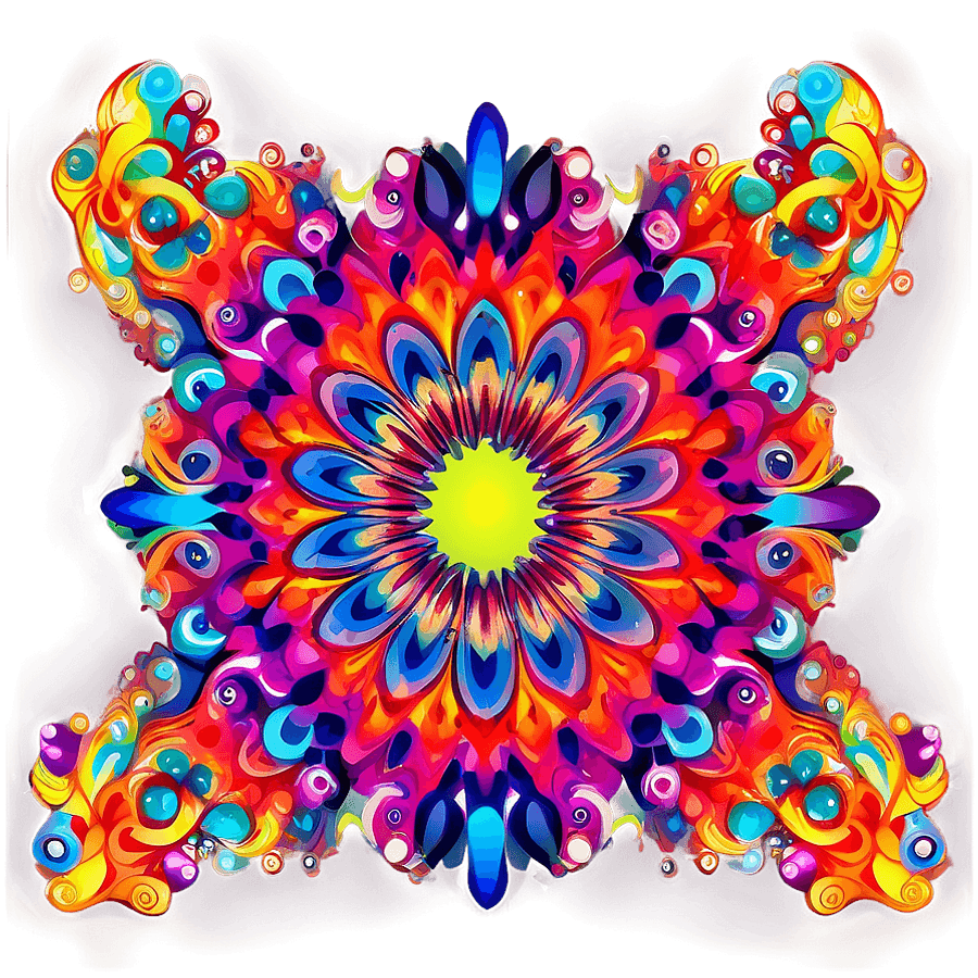 Psychedelic Lets Glow Crazy Pattern PNG 87