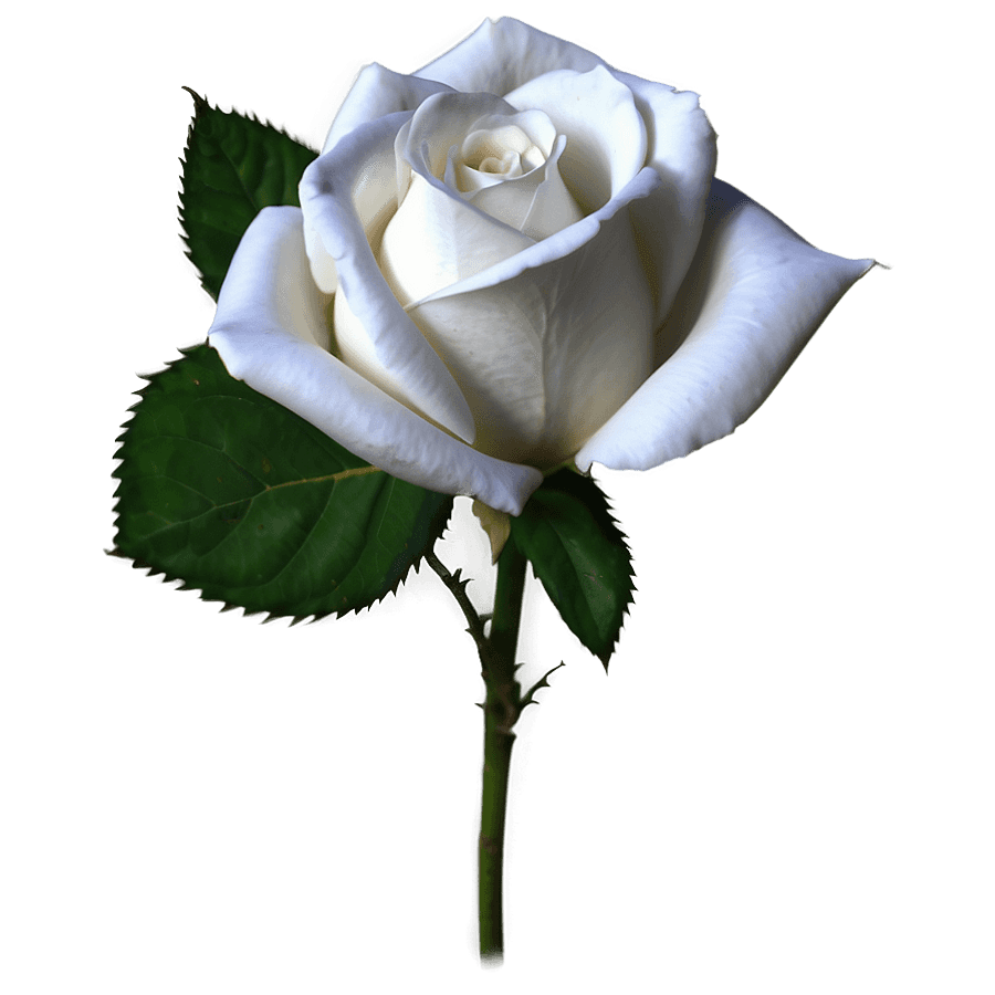 Detailed White Rose PNG 41