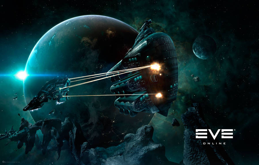 Download Eve Online Spacecraft Under Attack Wallpaper | Wallpapers.com