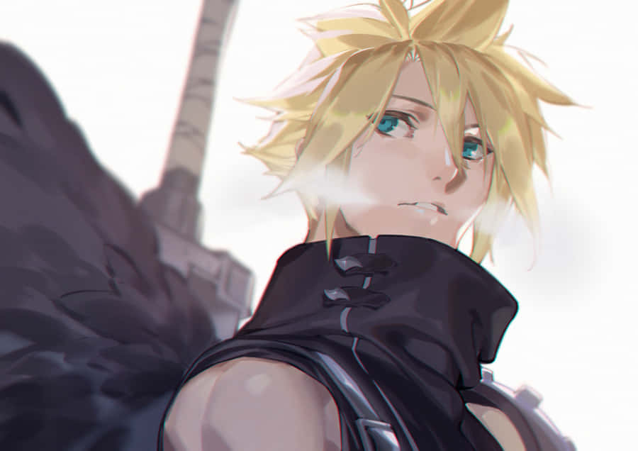 Cloud Strife Porträt mit Buster Schwert