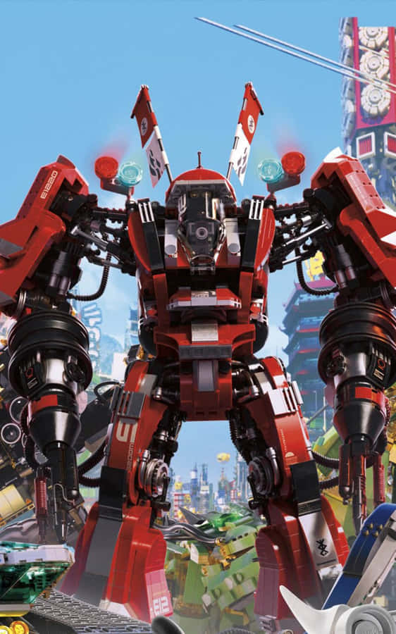 Robotkampdrager i LEGO Ninjago-filmscenen