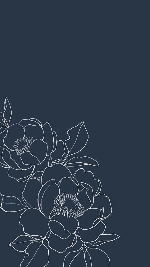Blaue Blumen Skizzenkunst