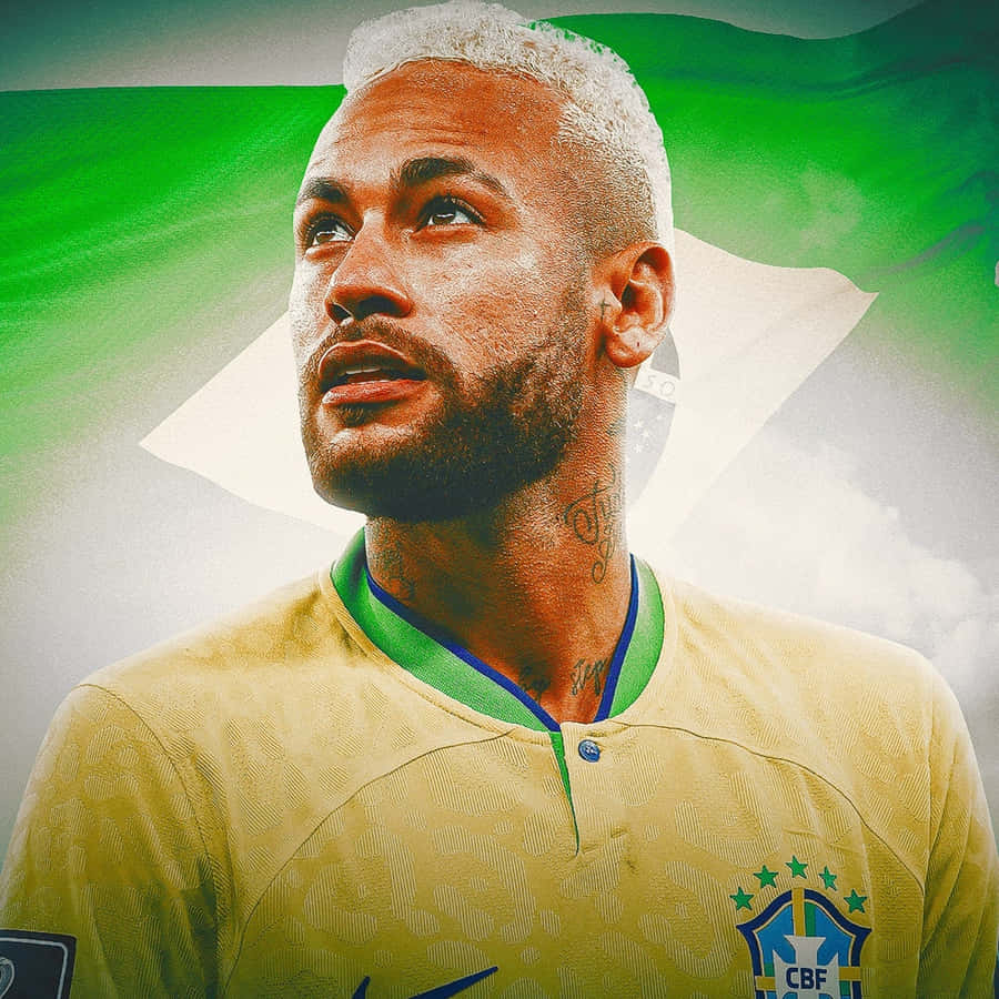 Fußballstar im Brasilien-Trikot