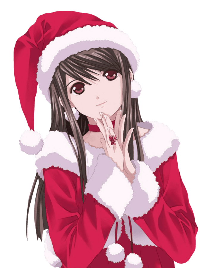 Anime Christmas Santa Costume Girl