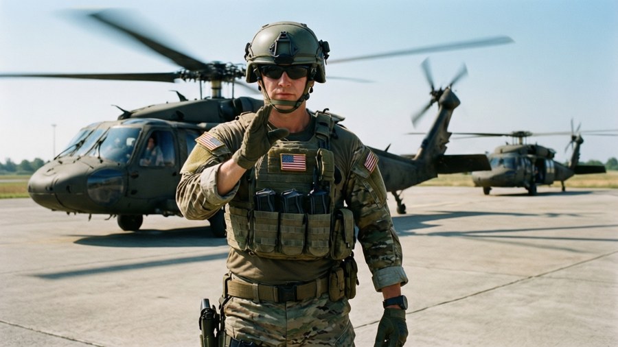 A Division agent at a helicopter extraction point.