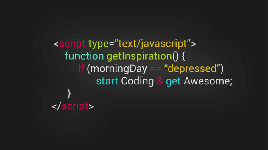 Extrait de code JavaScript motivant