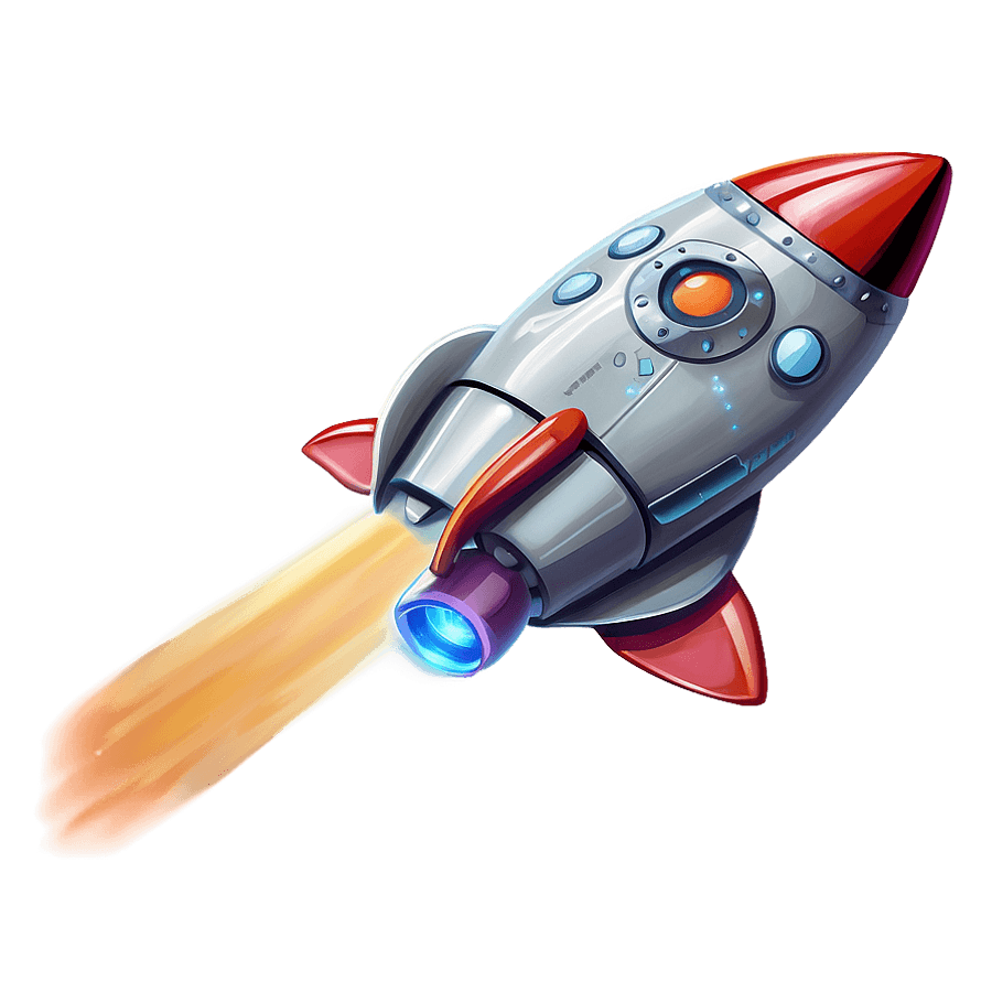 Rocket Ship in Sci-Fi Scene PNG rjd83