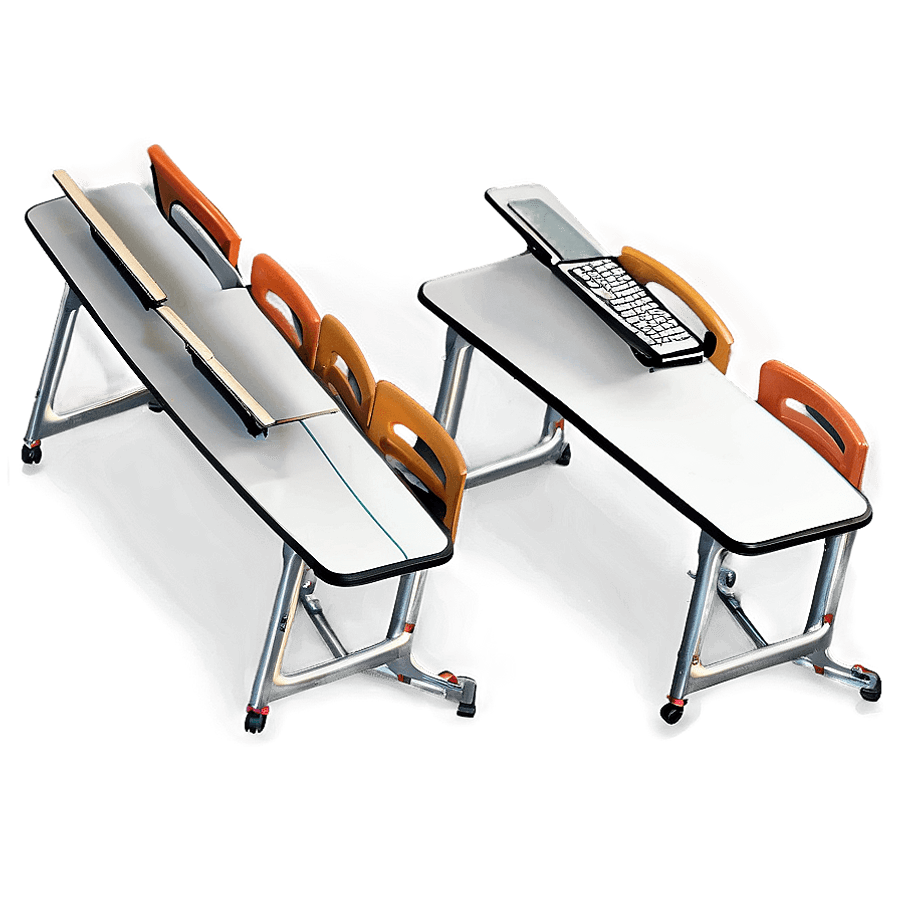 Double School Desk PNG 05262024