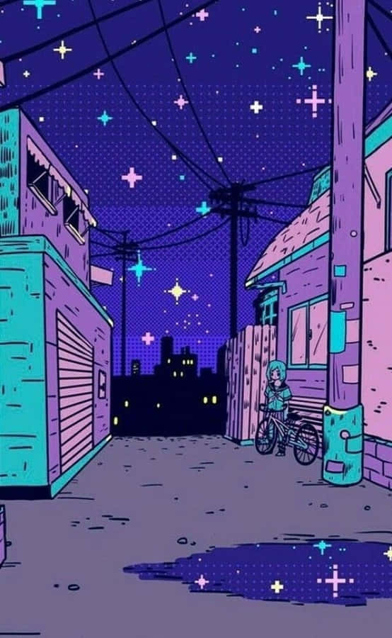 Dreamcore Nattgränd Illustration