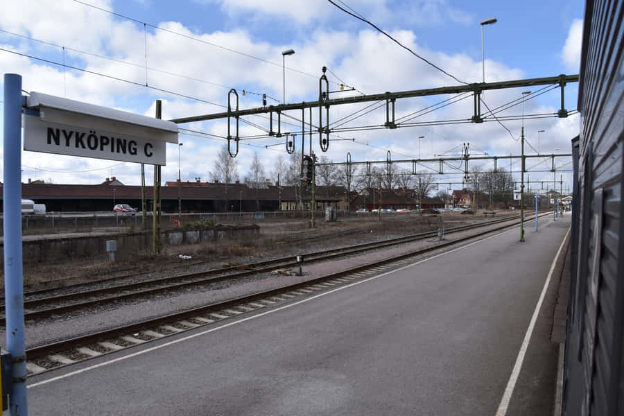 Bildunterschrift: Malerischer Ausblick auf Nyköping, Schweden