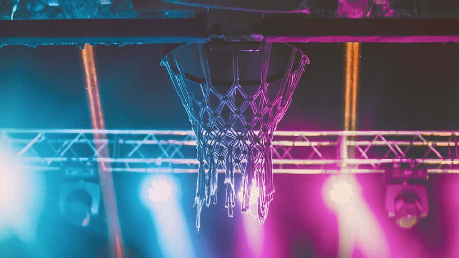 "Kastden med stil med den lyserøde basketball"