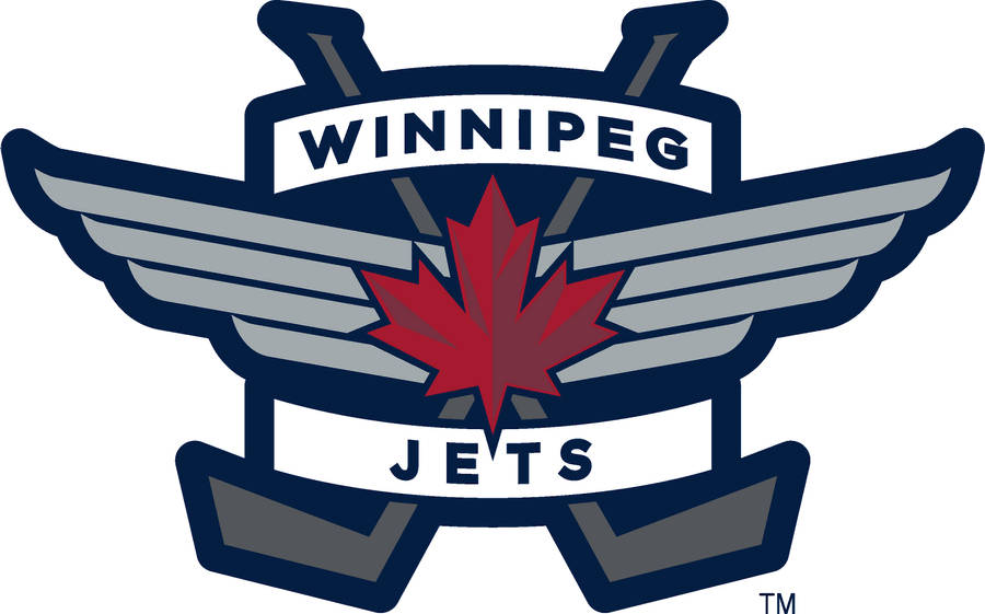 Swedish Translation: "Winnipeg Jets Hockey Stick Logotyp: Winnipeg Jets är ett professionellt ishockeylag i Kanada och deras logotyp har en hockeyklubba med siluetten av ett jetplan. Många fans älskar att ha denna logotyp som sitt dator- eller mobilbakgrundsbild."