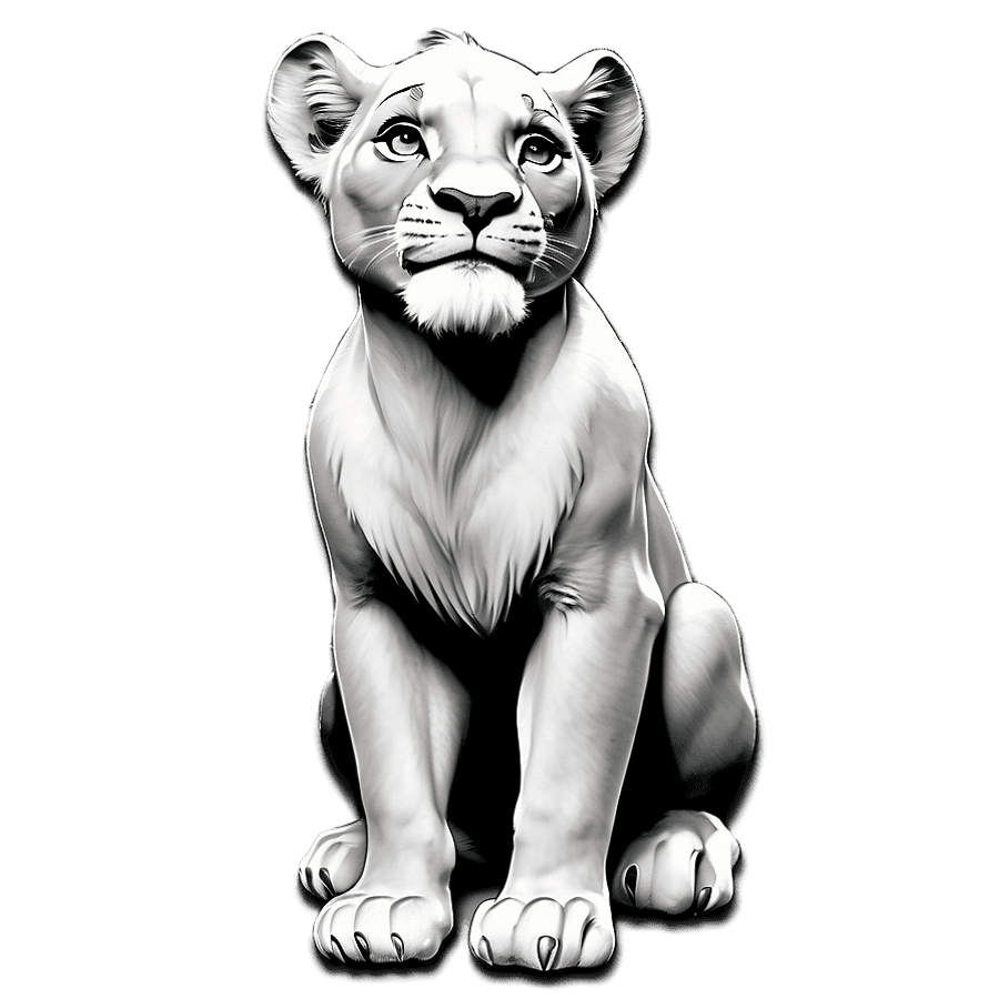 Simba Outline PNG xpt