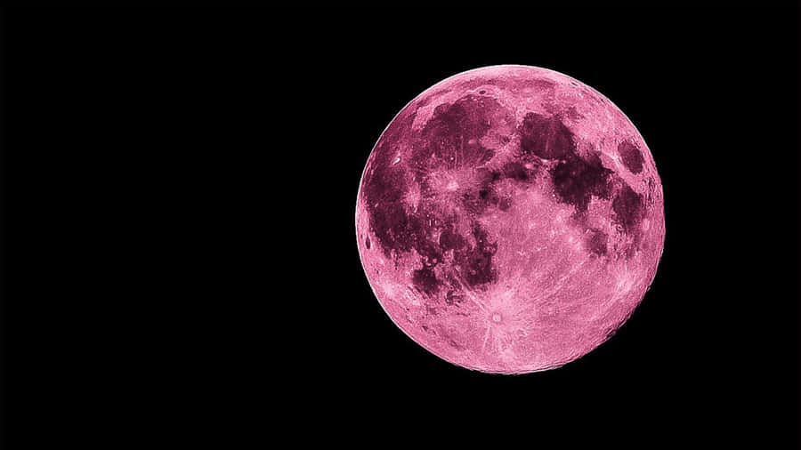 HDRosa Mond Nachthimmel