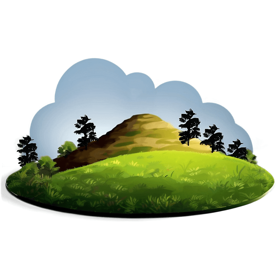 Hill Landscape PNG rxv54