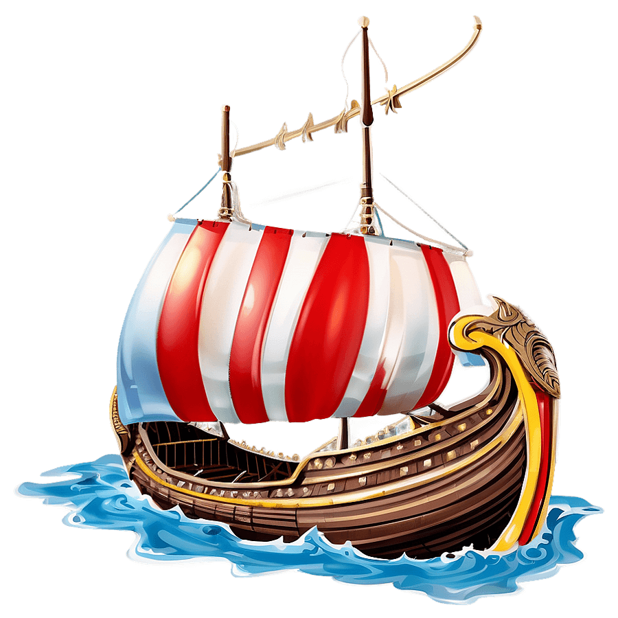 Viking Ship Crossing the Atlantic PNG euj41