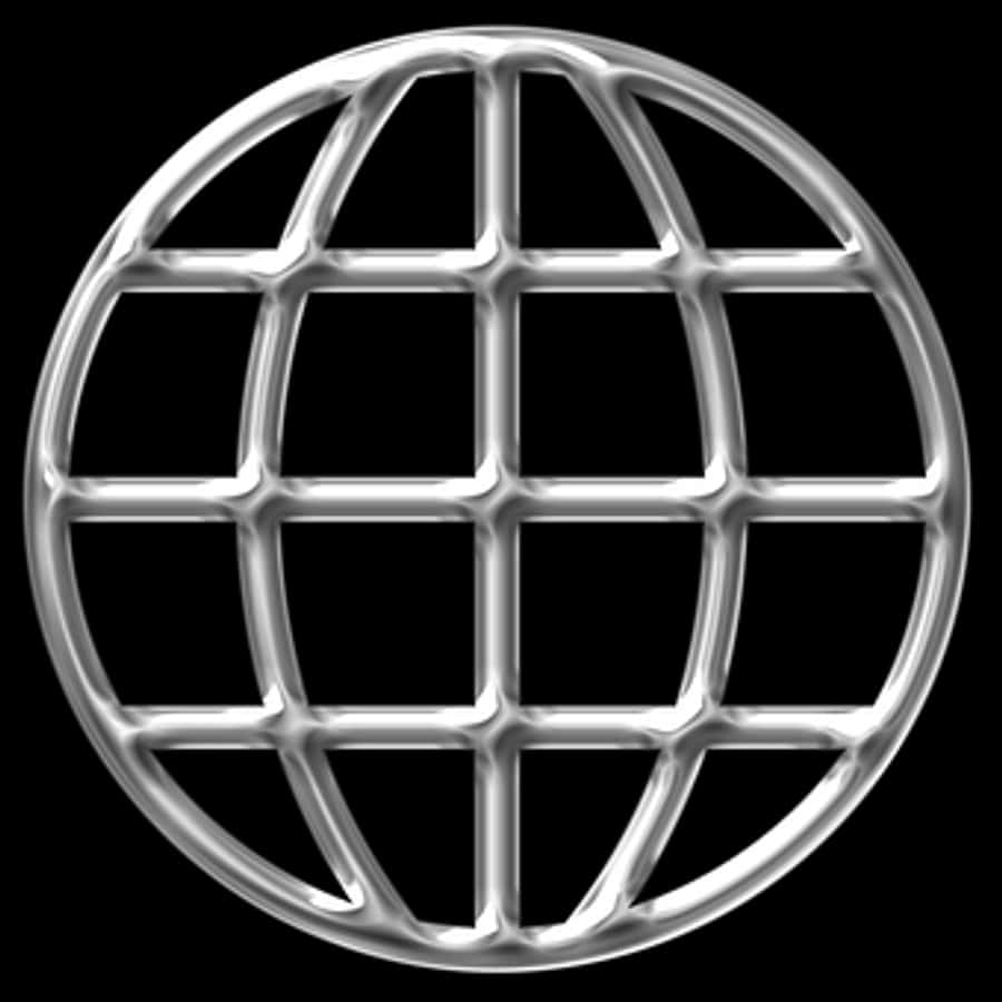 Silver Grid Sphere Design