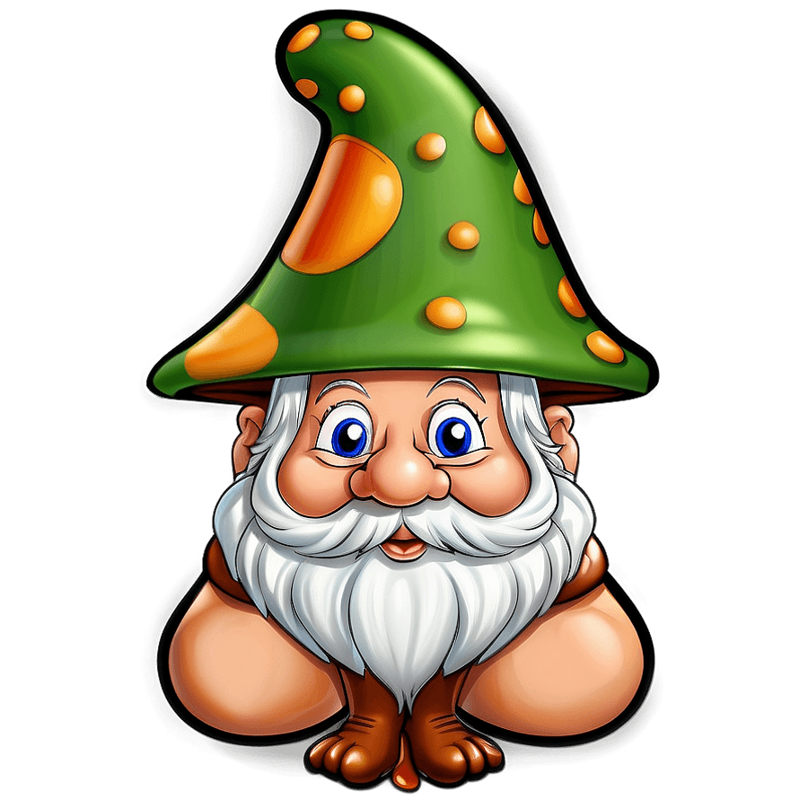 Garden Gnome on Mushroom PNG 06132024