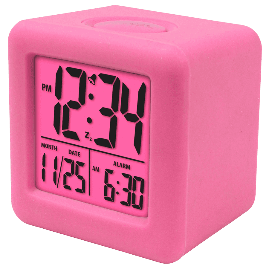 Pink Digital Alarm Clock