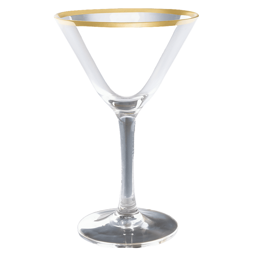 Duo Tone Martini Glass PNG 05262024