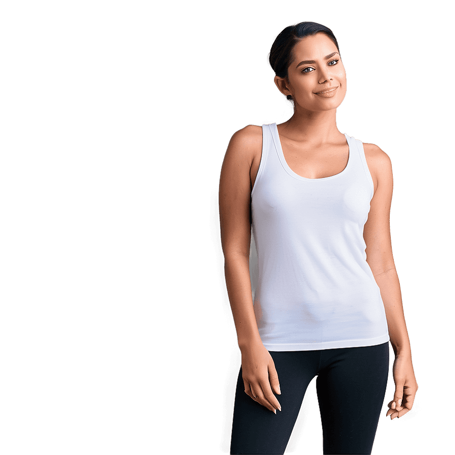 Essential White Tank Top Comfort PNG 92