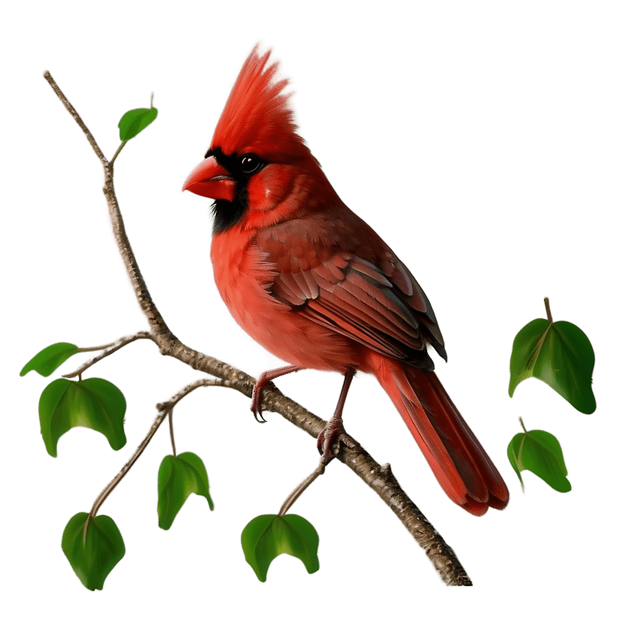Cardinal Bird in Red PNG 34