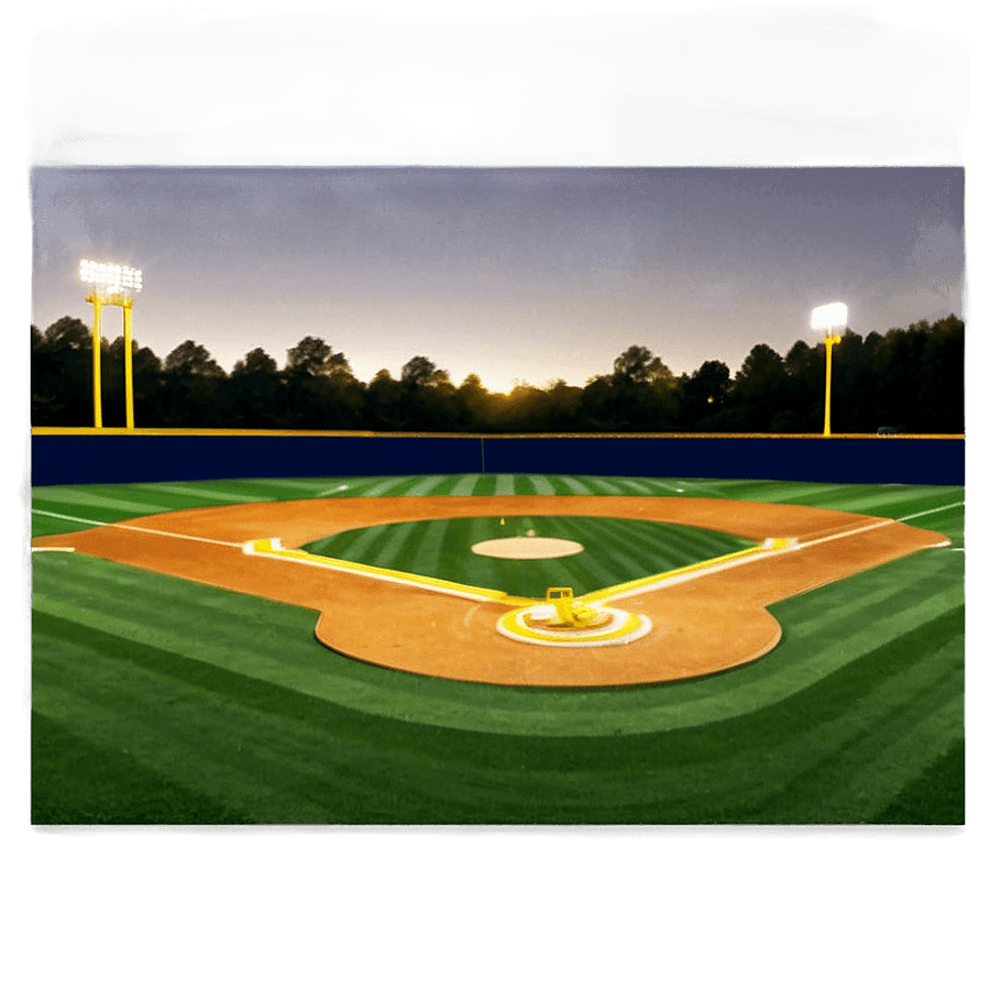 Baseball Field at Dusk PNG lrt26