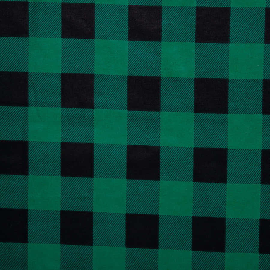 umtecido xadrez verde e preto