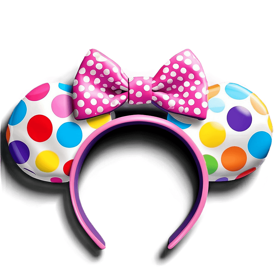 Polka Dot Disney Ears PNG whe53